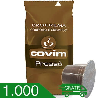 1000 Capsule Caffè Covim Miscela Orocrema Compatibili Nespresso