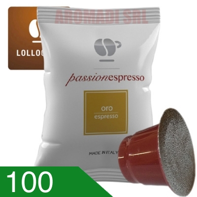100 Capsule Caffè Lollo Miscela Oro Compatibili Nespresso