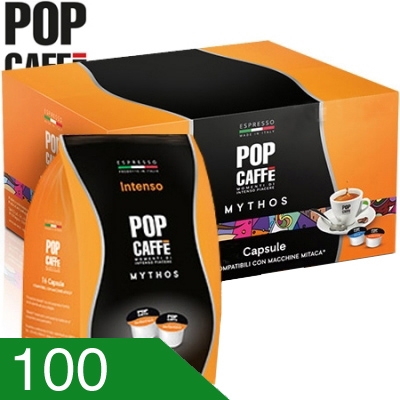 100 Capsule Caffè Pop Miscela Intenso Compatibili Mitaca