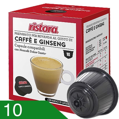 10 Capsule Ristora Ginseng Compatibili Dolce Gusto