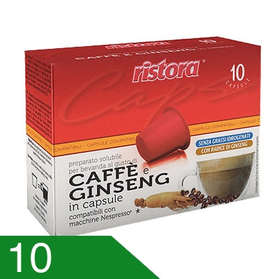 10 Capsule Ristora Ginseng Compatibili Nespresso