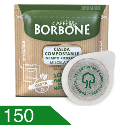 150 Cialde Caffe' Borbone Miscela Dek Compatibili Ese 44 MM