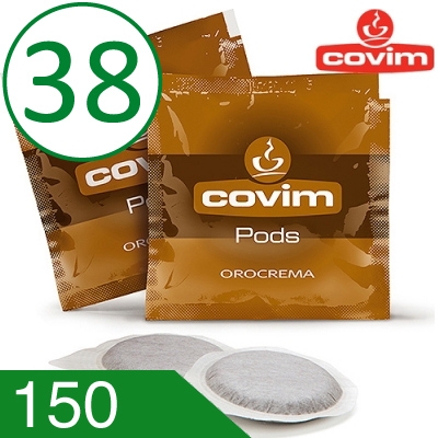 150 Cialde Caffè Covim Miscela Orocrema Compatibili 38 MM