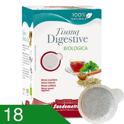 18 Cialde Sandemetrio Tisana Digestive Bio Compatibili Ese 44 MM