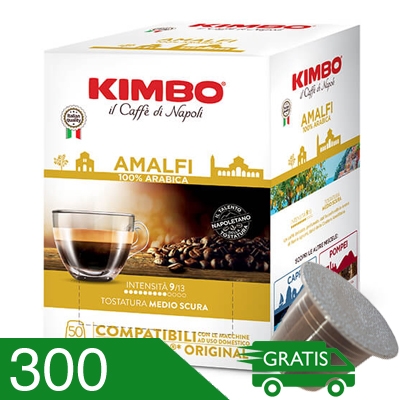 300 Capsule Caffe' Kimbo Miscela Amalfi Compatibili Nespresso