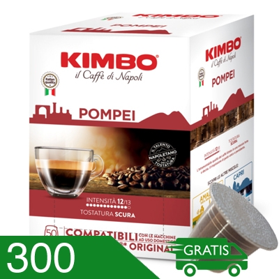 300 Capsule Caffe' Kimbo Miscela Pompei Compatibili Nespresso