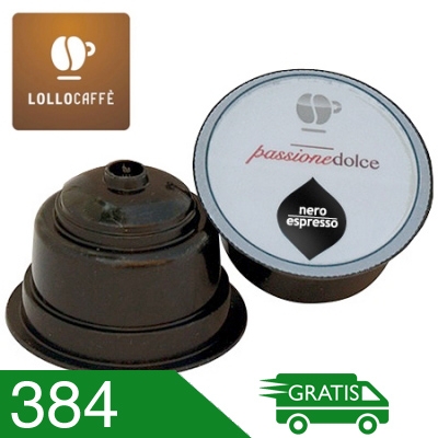 384 Capsule Caffè Lollo Miscela Nera Compatibili Dolce Gusto