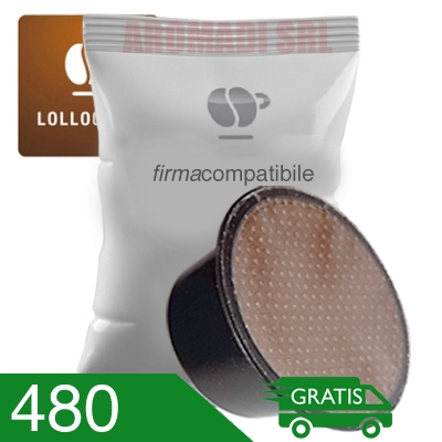 480 Capsule Caffè Lollo Miscela Nera Compatibili Firma