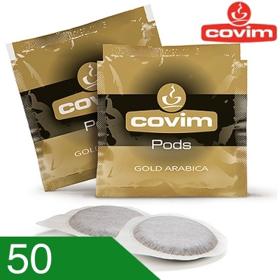 50 Cialde Caffè Covim Miscela Gold Arabica Compatibili Ese 44 MM