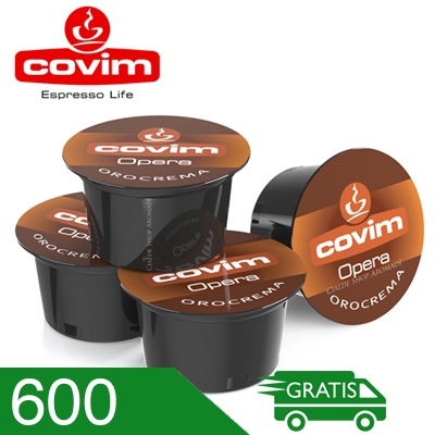 600 Capsule Caffè Covim Miscela Orocrema Compatibili Lavazza Blue