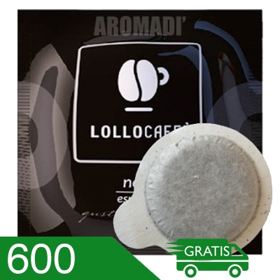 600 Cialde Caffè Lollo Miscela Nera Compatibili Ese 44 MM