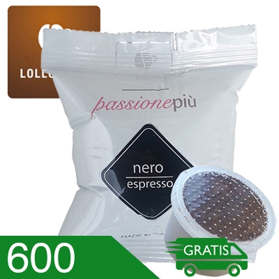 600 Capsule Caffè Lollo Miscela Nera Compatibili Unosystem