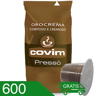 600 Capsule Caffè Covim Miscela Orocrema Compatibili Nespresso