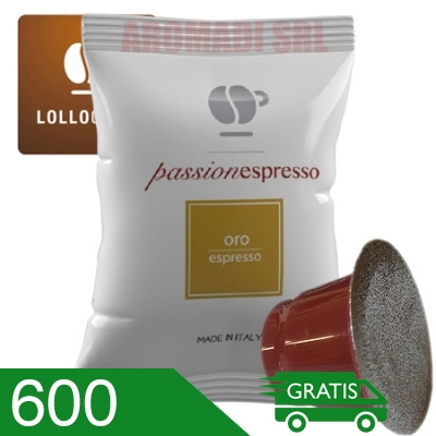 600 Capsule Caffè Lollo Miscela Oro Compatibili Nespresso