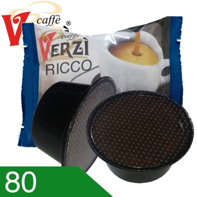 80 Capsule Caffè Verzì Miscela Ricco Compatibili Firma