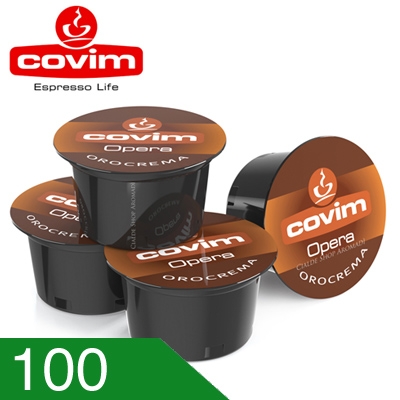 100 Capsule Caffè Covim Miscela Orocrema Compatibili Lavazza Blue