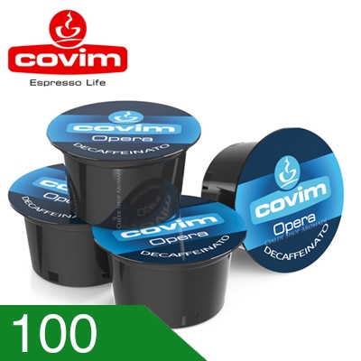 100 Capsule Caffè Covim Miscela Suave Dek Compatibili Lavazza Blue