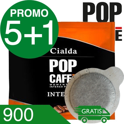 Promo 900 5+1 Cialde Caffè Pop Miscela Intenso Compatibili Ese 44 MM