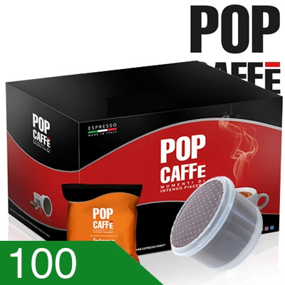 100 Capsule Caffè Pop Miscela Intenso Compatibili Espresso Point