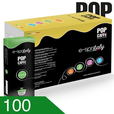 100 Capsule Caffè Pop Miscela Cremoso Compatibili Caffitaly