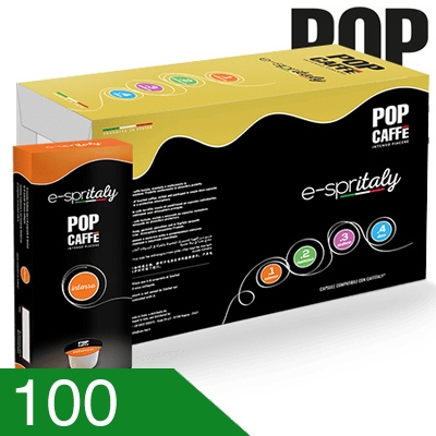 100 Capsule Caffè Pop Miscela Intenso Compatibili Caffitaly