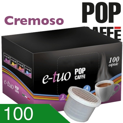 100 Capsule Pop Caffè Miscela Cremoso Compatibili Fior Fiore, Aroma Vero e Lui Caffè