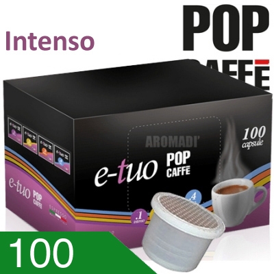 100 Capsule Pop Caffè Miscela Intenso Compatibili Fior Fiore, Aroma Vero e Lui Caffè