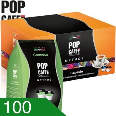 100 Capsule Caffè Pop Miscela Cremoso Compatibili Mitaca