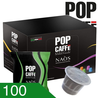 100 Capsule Caffè Pop Miscela Cremoso Compatibili Nespresso