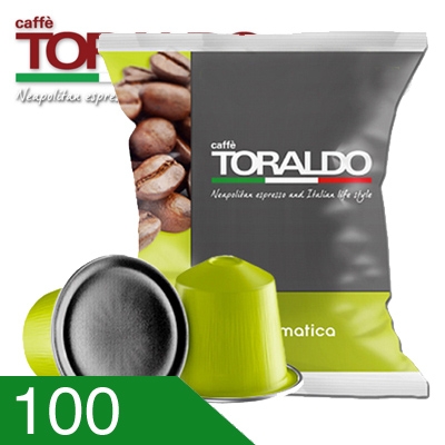 100 Capsule Caffè Toraldo Miscela Aromatica Compatibili Nespresso