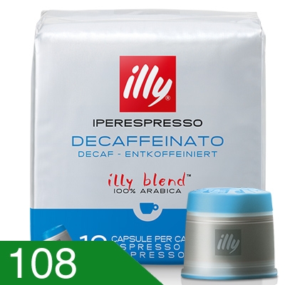 108 Capsule Caffè Illy Miscela Decaffeinato Compatibili Iperespresso