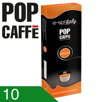 10 Capsule Caffè Pop Miscela Intenso Compatibili Caffitaly
