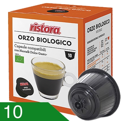 10 Capsule Ristora Orzo Bio Compatibili Dolce Gusto