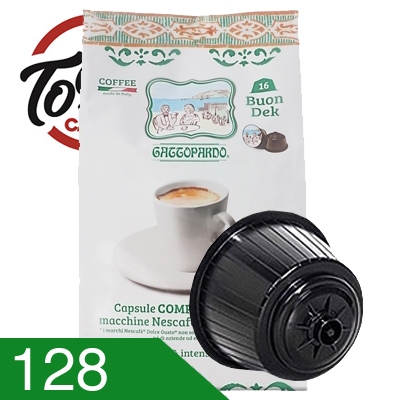 128 Capsule Caffè Toda Miscela Dek Compatibili Dolce Gusto
