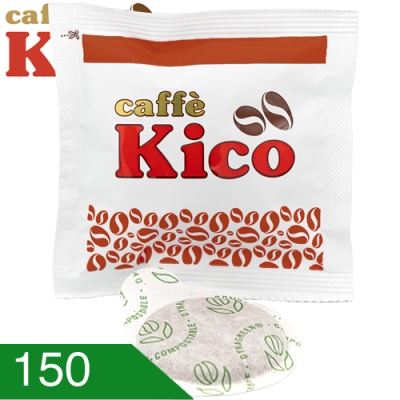 150 Cialde Caffe' Kico Miscela Brown Compatibili Ese 44 MM
