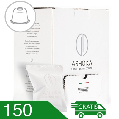 150 Capsule Caffè Ashoka Miscela Luxury Blend Compatibili Nespresso