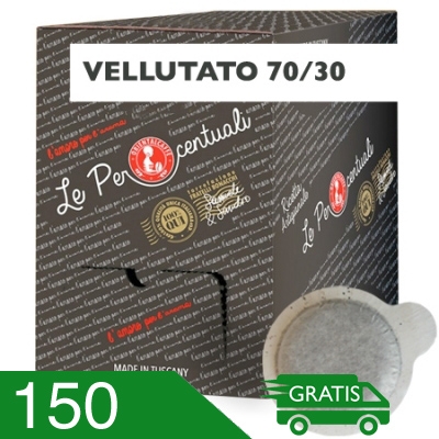 150 Cialde Caffè Oriental Miscela Vellutato 70/30 Compatibili Ese 44 MM