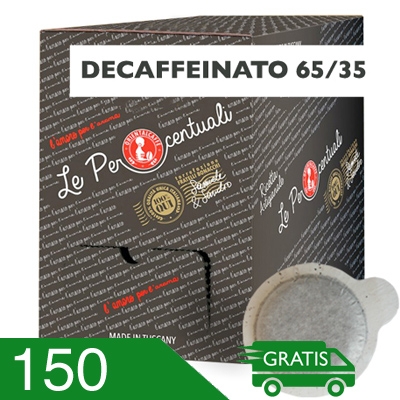 150 Cialde Caffè Oriental Miscela Decaffeinato 65/35 Compatibili Ese 44 MM