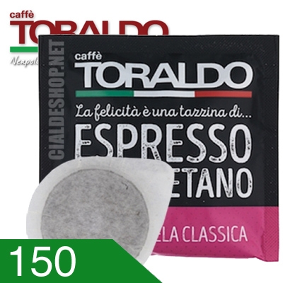 150 Cialde Caffè Toraldo Miscela Classica Compatibili Ese 44 MM