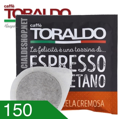 150 Cialde Caffè Toraldo Miscela Cremosa Compatibili Ese 44 MM