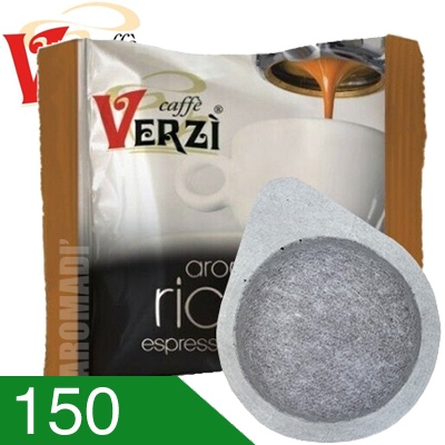 150 Cialde Caffè Verzì Miscela Ricco Compatibili Ese 44 MM