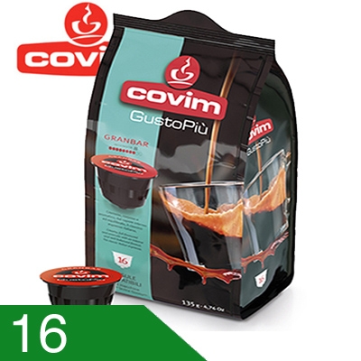 16 Capsule Caffè Covim Miscela Granbar Compatibili Dolce Gusto
