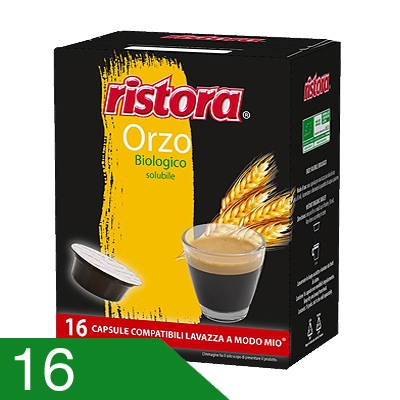 16 Capsule Ristora Orzo Bio Compatibili A Modo Mio