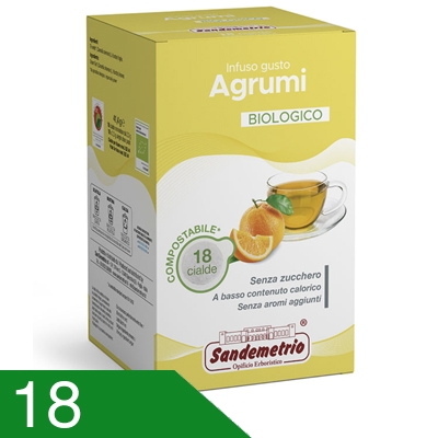 18 Cialde Sandemetrio Agrumi Bio Compatibili Ese 44 MM