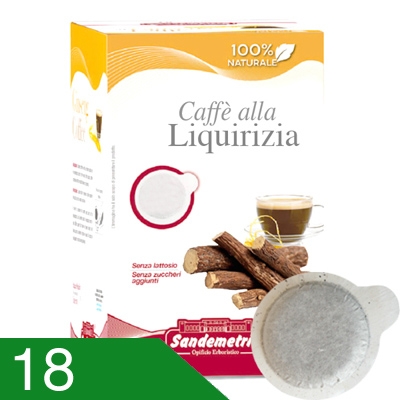 18 Cialde Sandemetrio Caffè e Liquirizia Compatibili Ese 44 MM