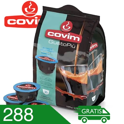 288 Capsule Caffè Covim Miscela Suave Dek Compatibili Dolce Gusto