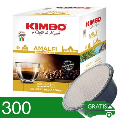 300 Capsule Caffe' Kimbo Miscela Amalfi Compatibili A Modo Mio