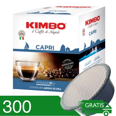 300 Capsule Caffe' Kimbo Miscela Capri Compatibili A Modo Mio