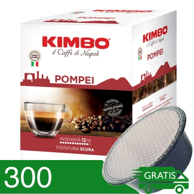 300 Capsule Caffe' Kimbo Miscela Pompei Compatibili A Modo Mio