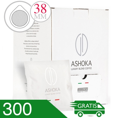 300 Cialde Caffè Ashoka Miscela Luxury Blend Compatibili 38 MM